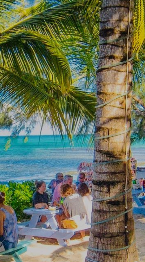 People enjoying their meals at Da Conch Shack in Turks and Caicos