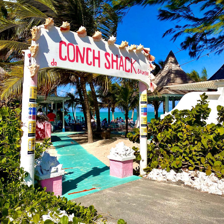 Outdoor Entrance to Da Conch Shack Beachside in Turks and Caicos
