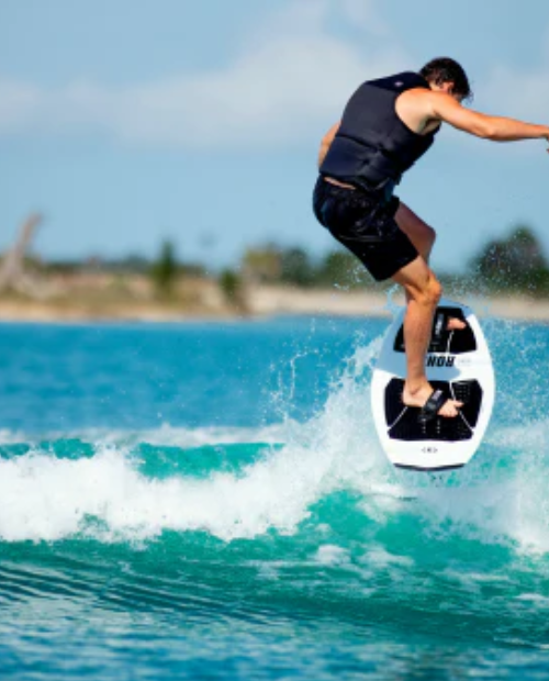 man enjoying water sports activities